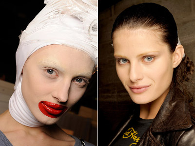 Pobeljene obrvi - Alexander McQueen in Givenchy jesen in zima 2009/10