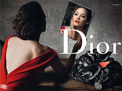 Marion Cotillard v oglasih za torbico Lady Dior