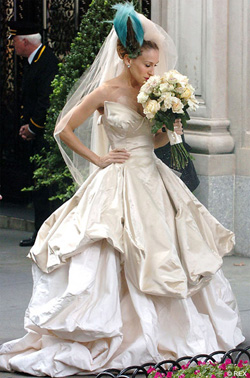 Carrie Bradshaw v poročni obleki